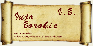 Vujo Borokić vizit kartica